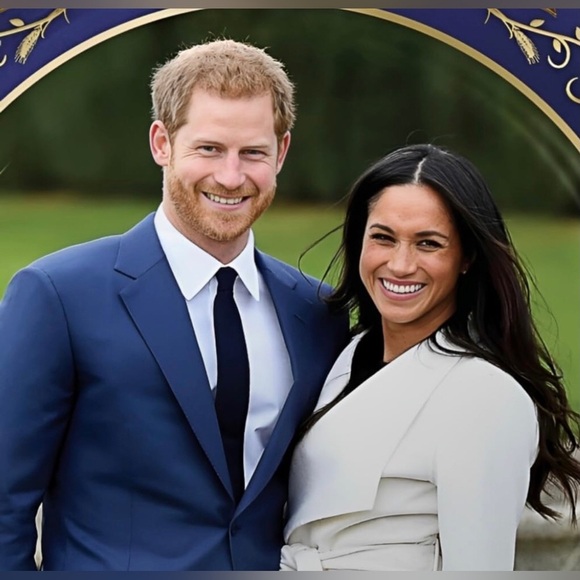 The Bradford Exchange Prince Harry & Meghan Royal Engagement Plate - Picture 4 of 13